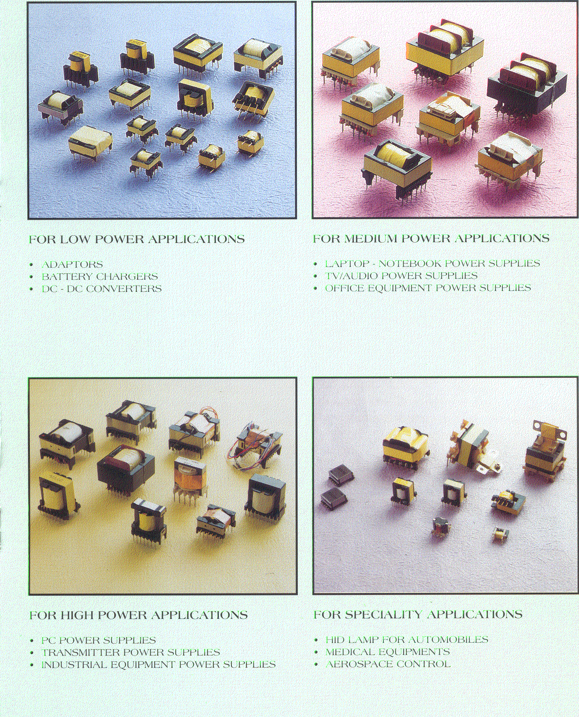 High frequency ferrite transformers